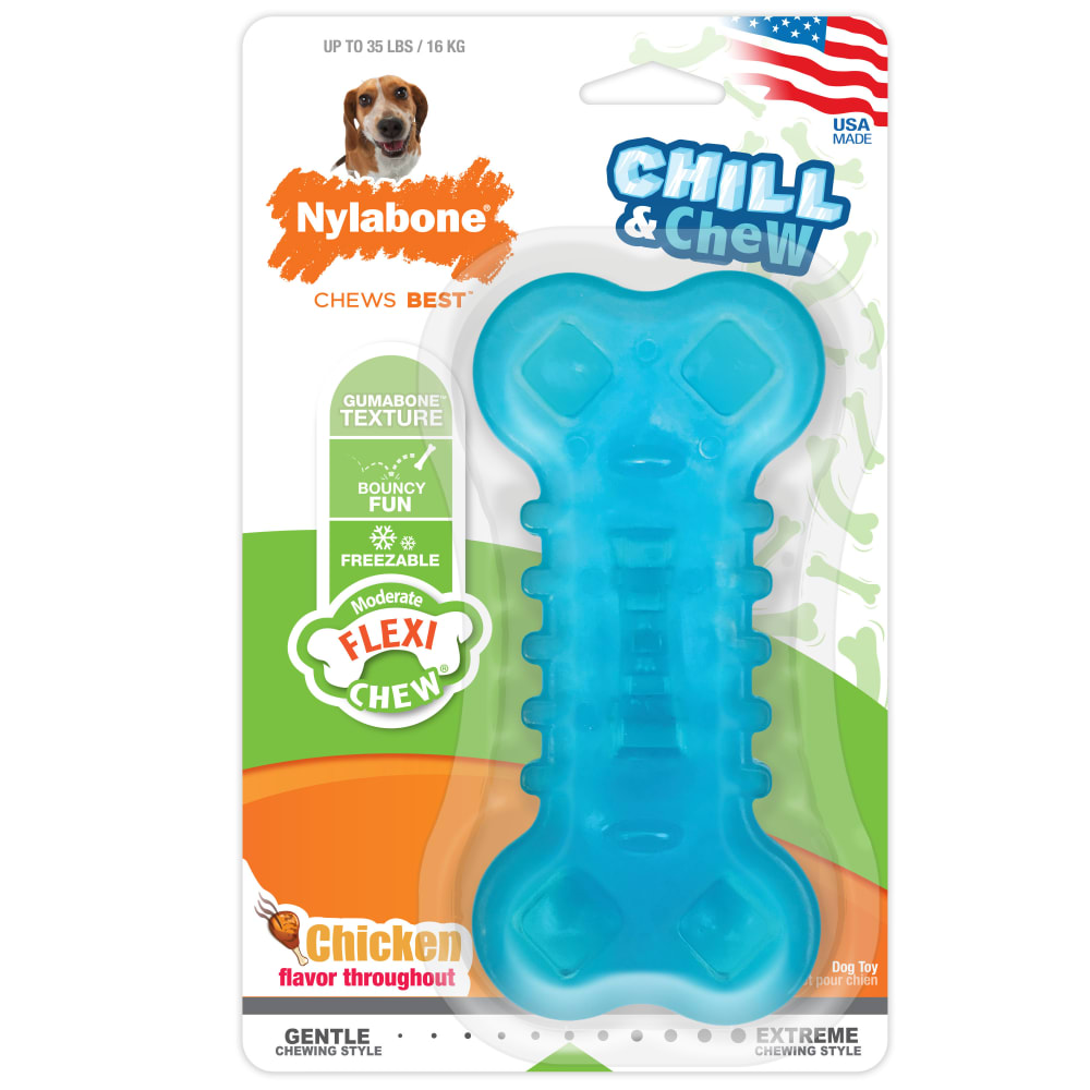 Flexi Chew Chill Chew Toy with Treat Pockets Nylabone