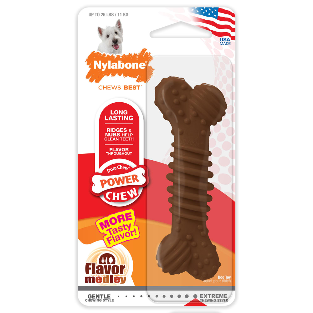 Power Chew Textured Dog Bone Chew Toy Nylabone