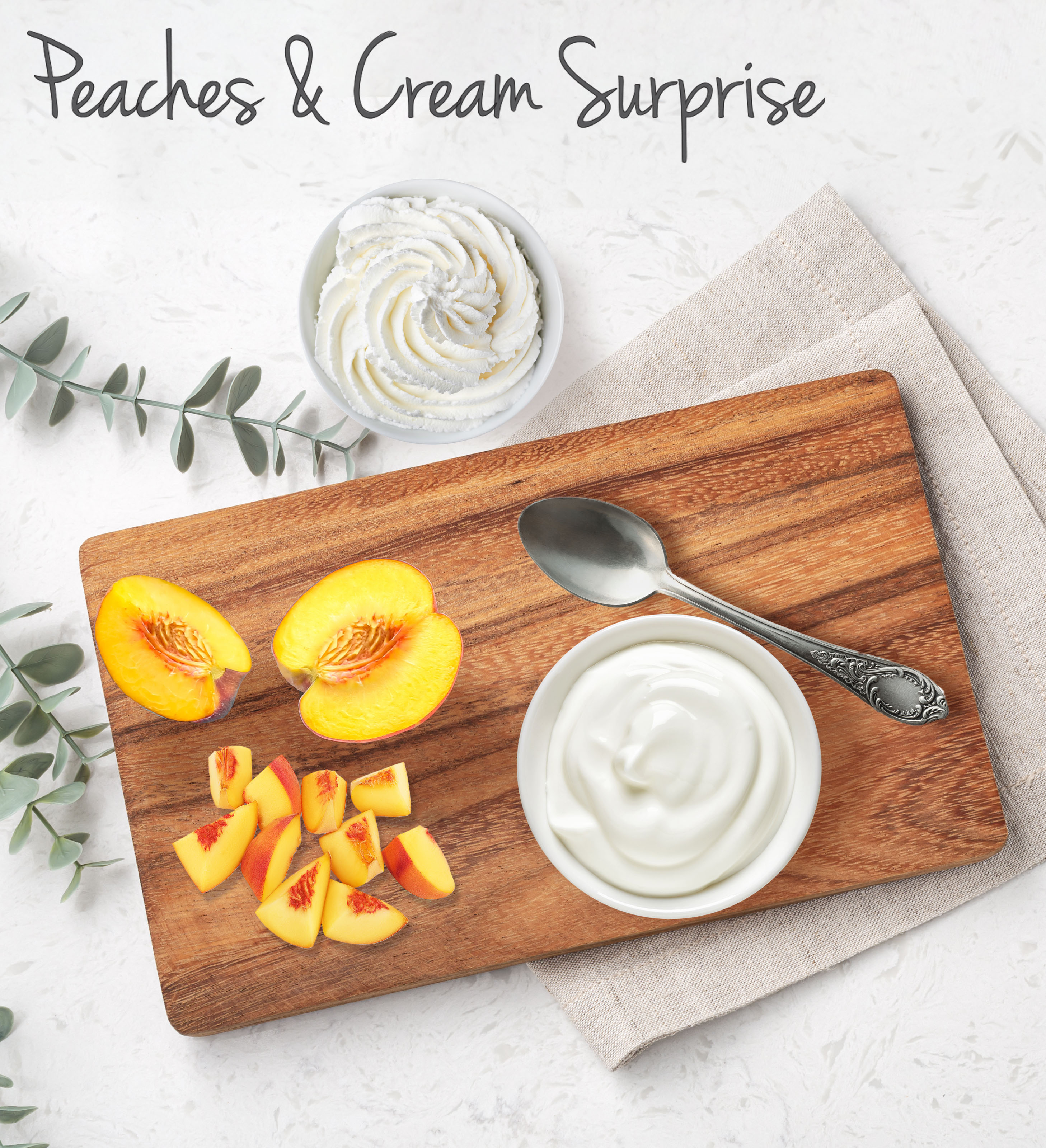 Peaches and Cream treat recipe ingredients