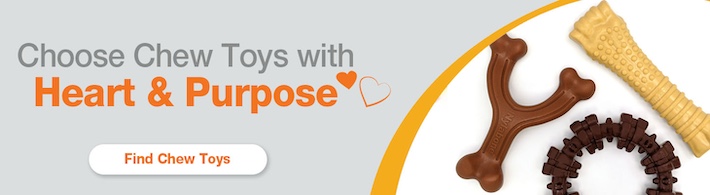 choose chew toys with heart & purpose banner