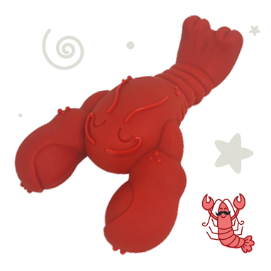 Lobster shaped novelty chew toy