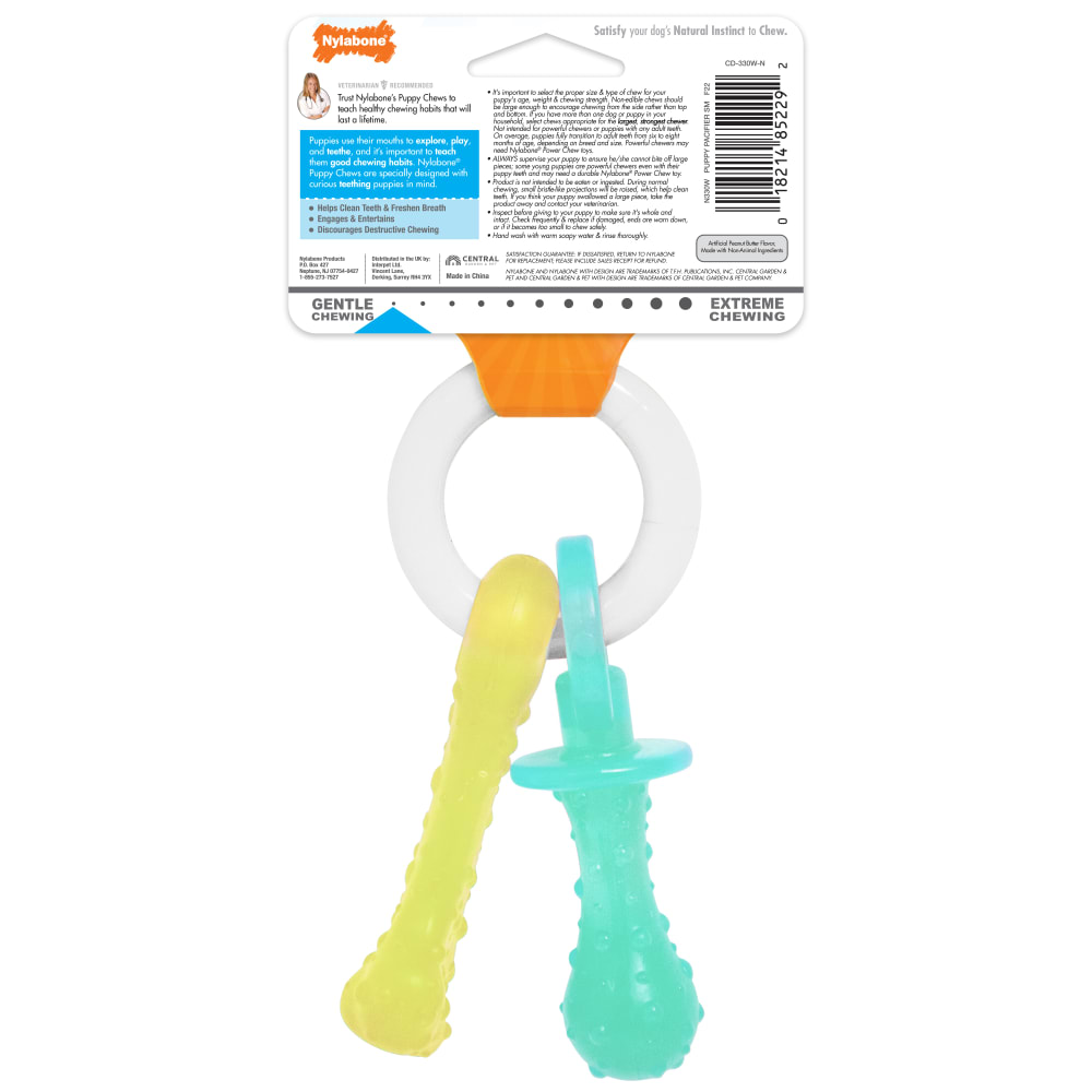 Puppy Teething Pacifier Chew Toy | Nylabone