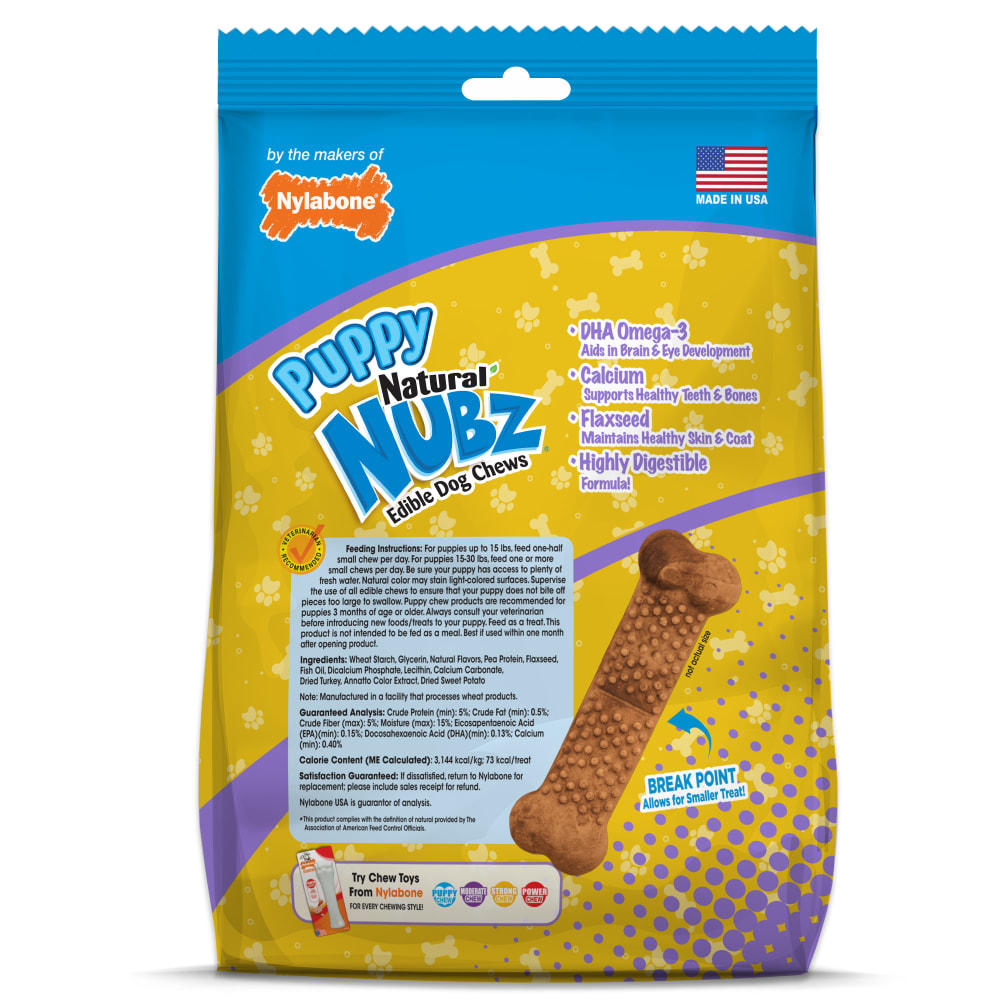 Puppy Chew Treats Natural Nubz Nylabone