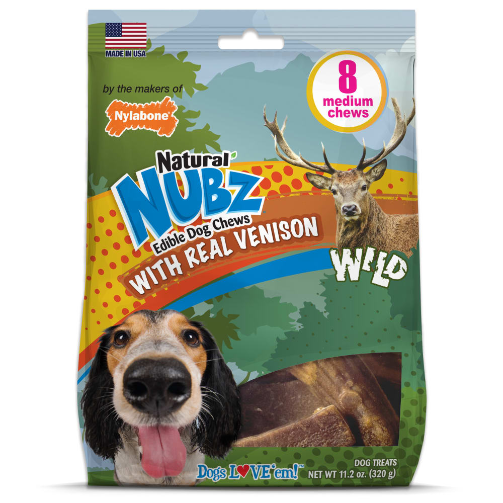 Nylabone Nubz Wild Venison In Packaging Front