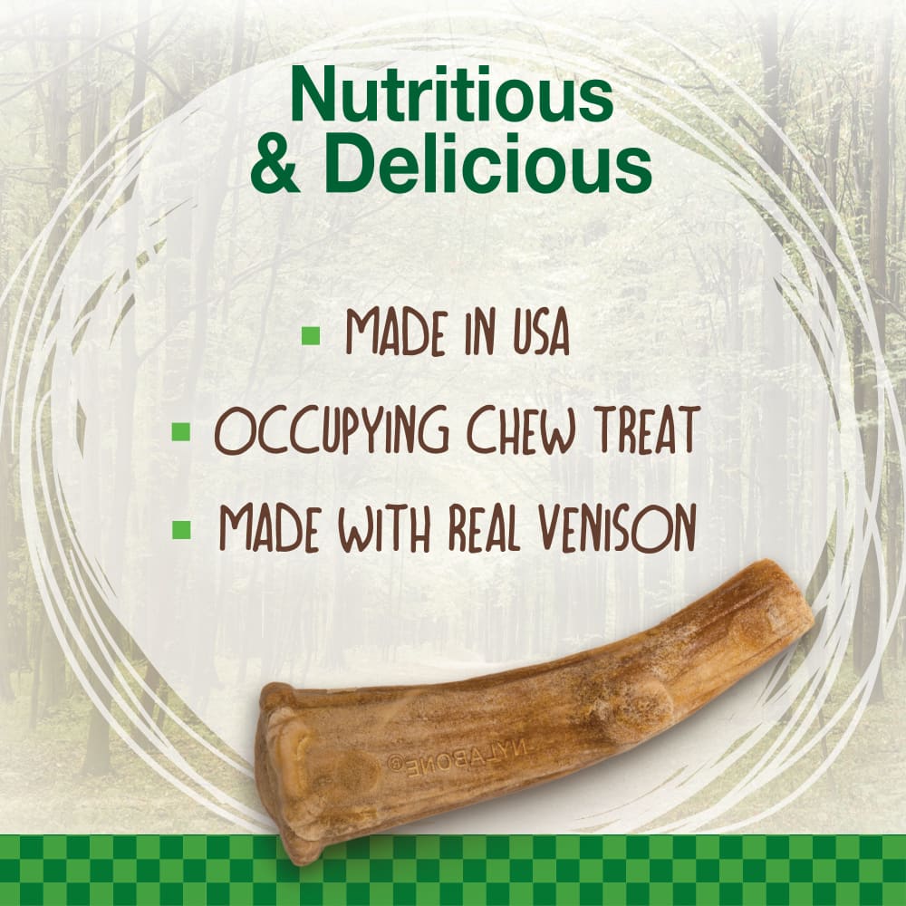 018214838494_Nylabone_Healthy Edibles Wild Venison Antler 10ct Medium Pouch_OutOfPackage