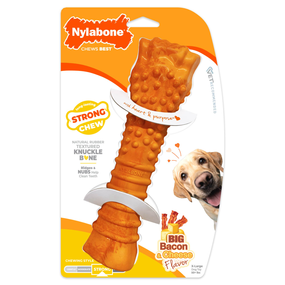 Front view of Rubber Orange Swirl Xl in packaging