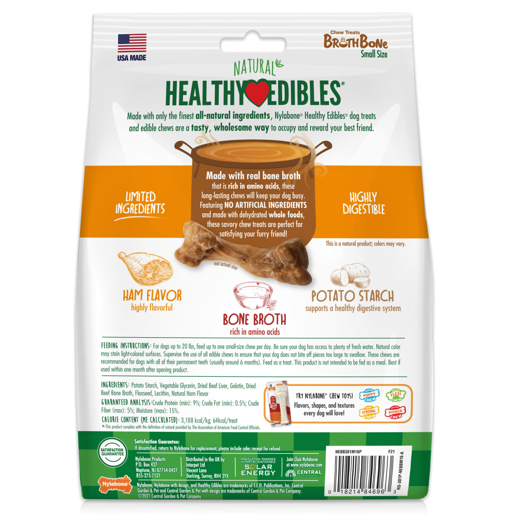 018214846963_Nylabone_Healthy Edibles Bone Broth Ham Small 16ct_InPackagingBack