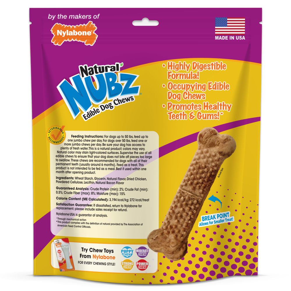 018214851325_Nylabone_Nubz Bacon Jumbo 7ct_InPackagingBack