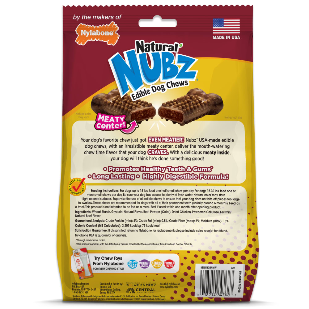 018214847687_Nylabone_Nubz Meaty Center 16ct Small_InPackagingBack