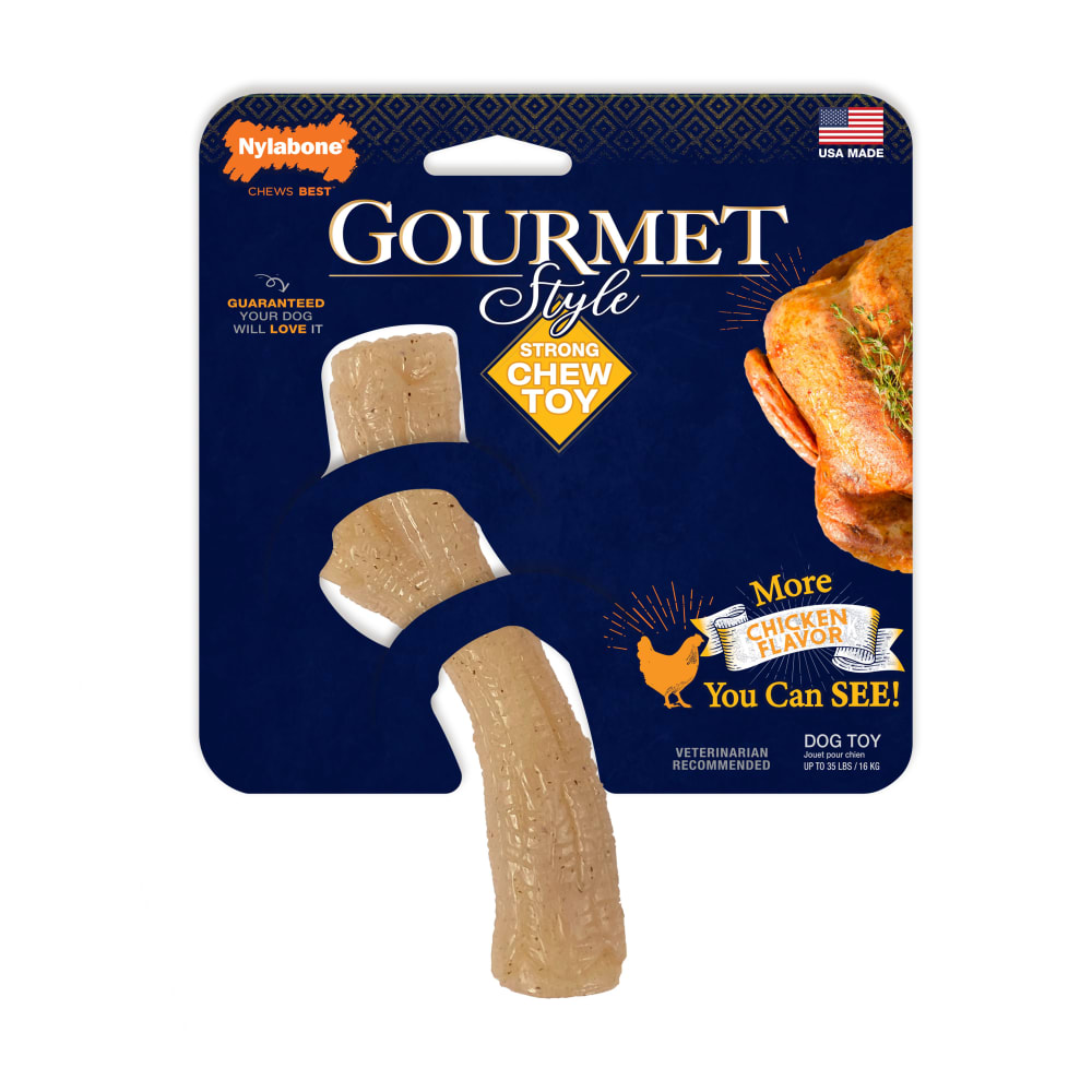 Nylabone Gourmet Style Medium Chicken Stick In Packaging Front