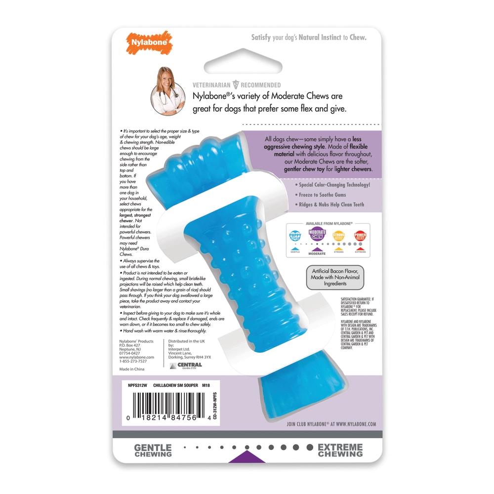 Flexi Chew Chill & Chew Toy with Treat Pockets | Nylabone