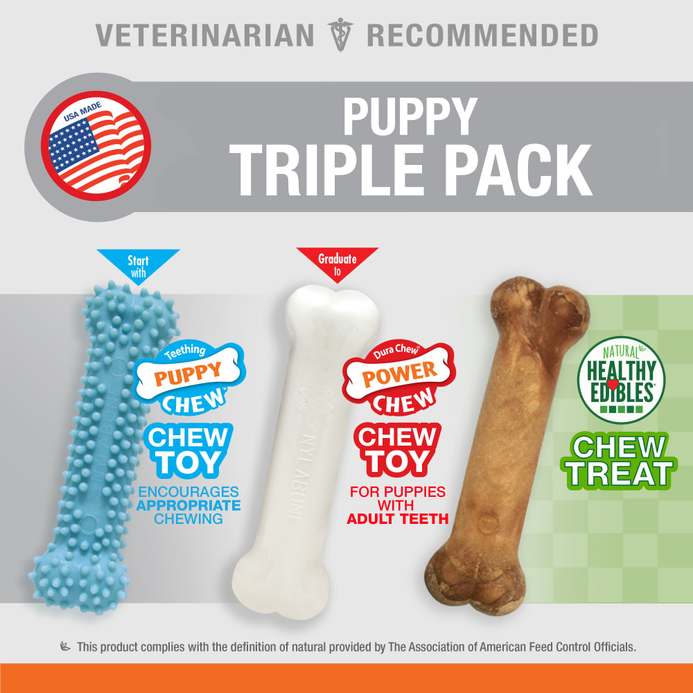 Nylabone edible puppy bones hotsell