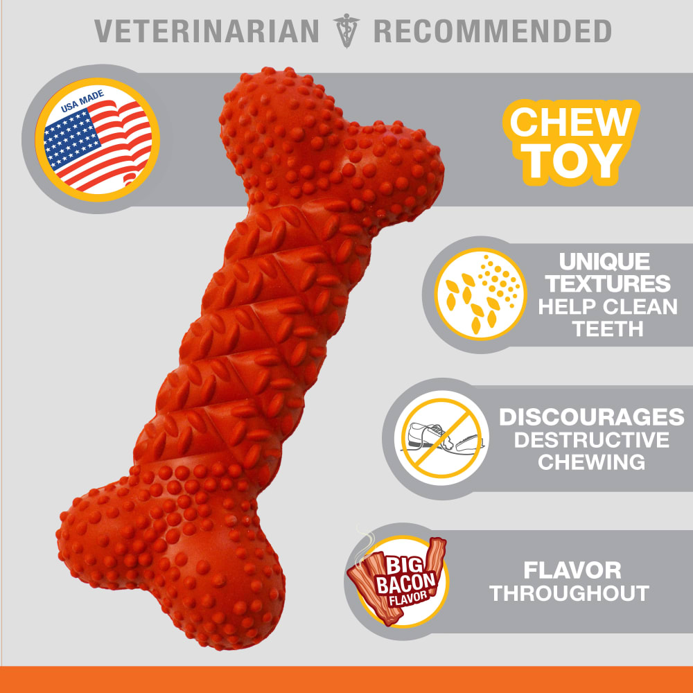 Nylabone rubber dog bone best sale