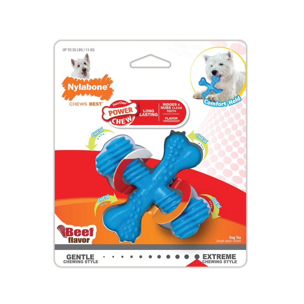 Front view of Nylabone Durachew X Bne Small Inpackagingfronthero in packaging